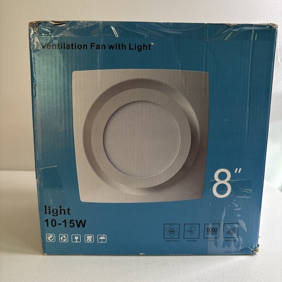 Yopmb Bathroom Exhaust Fan With Led Light Square Ceiling Mount quiet Exhaust Fan - Picture 1 of 5